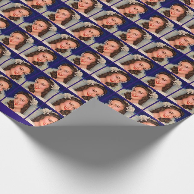 söt 1940-talets brud presentpapper (Hörn)