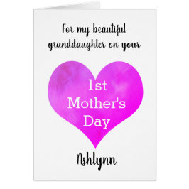 Söt 1:a Mors dag-dotterdotter Hälsningskort