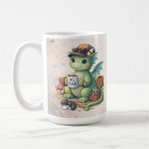 Söt #1 Pappa Drak Kaffe Mugg