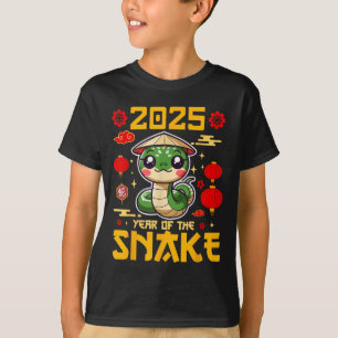 Söt 2025 År för Orm Lyckligt Kinesiskt Nyår T Shirt