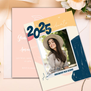 Söt 2025 Foto Examen Inbjudan Till Annonsering