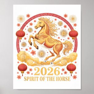 Söt 2026 Andan Hos Häst Lady Fortune Cowgirl Poster