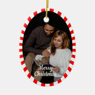 Söt 2 fotoram jul keramisk prydnad julgransprydnad keramik