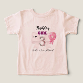 Söt 3-års födelsedag tjej blommig skjorta - Söt & T Shirt