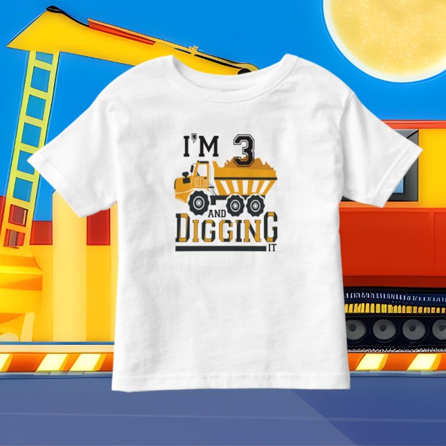 Söt 3:e födelsedag i lastbil t shirt (Skapare uppladdad)