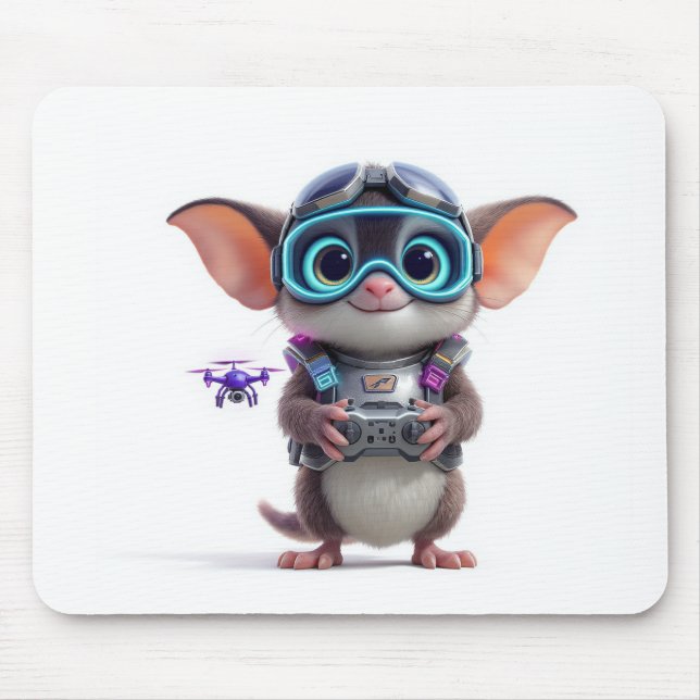 Söt 3D-animad drönarracer Sugar Glider Musmatta (Framsidan)