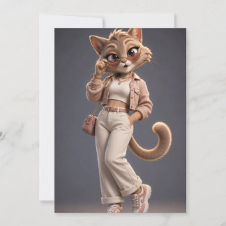 Söt 3D-animerad kattfiltar för barn - Mjuk Inbjudningar