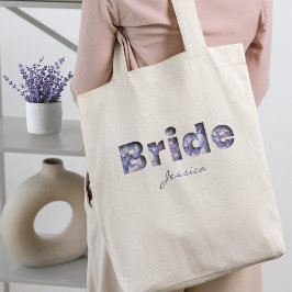 Söt 3D Bloomimg Blue Hydrangeas Bride Tygkasse