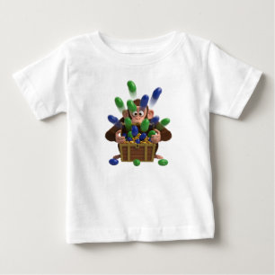 Söt 3D-figur av apa som öppnar en skattkista fylld T Shirt