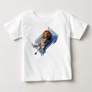Söt 3D-lejon sover i säng med teddybjörn Isola T Shirt