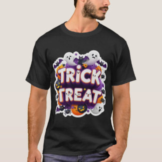 Söt 3D-lurvig Halloween-grafik med spöken T Shirt