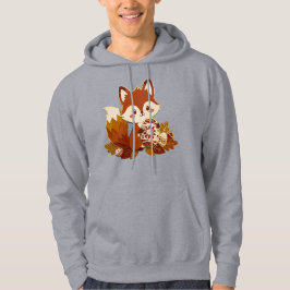 Söt 3D pappersklippt räv med utsirad gulddetalj ös Hoodie