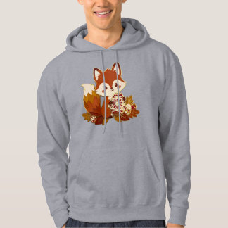 Söt 3D pappersklippt räv med utsirad gulddetalj ös Hoodie