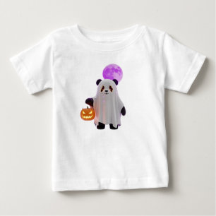 Söt 3D-spökpanda med pumpa T Shirt