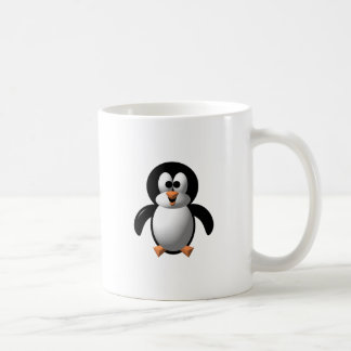 Söt 3D-utseende pigg pingvin Kaffemugg