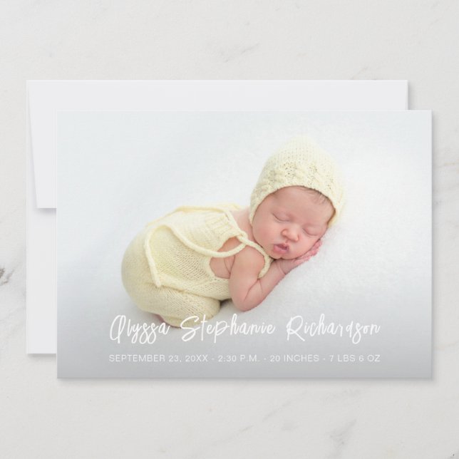 Söt 4 Flera Foto Bebis Annonsering Inbjudningar (Framsida)