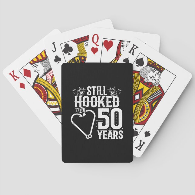Söt 50-årsjubileumsparet är gifta i 50 år casinokort (Baksidan)