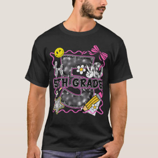 Söt 5:e klass båge tillbaka till skolan femte klas t shirt