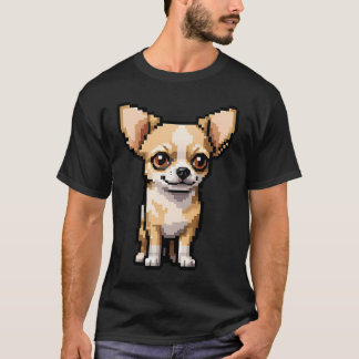 Söt 8-bitars Pixel Mops Hund Retro Spelare T Shirt