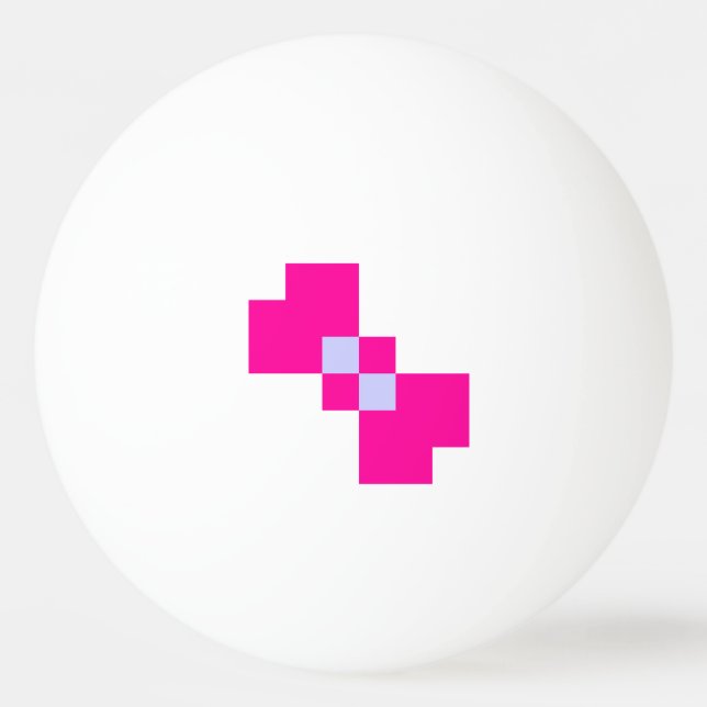 Söt 8-bitars pixelbåge pingisboll (Framsidan)