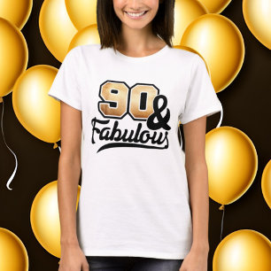Söt 90:e fantastisk ord art Birthday T Shirt