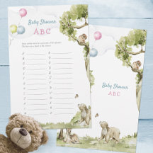 Söt ABC Namn Barly Wait Baby Shower-spel