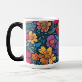 Söt Abstrakt Blommigt #822 - Magisk Mugg