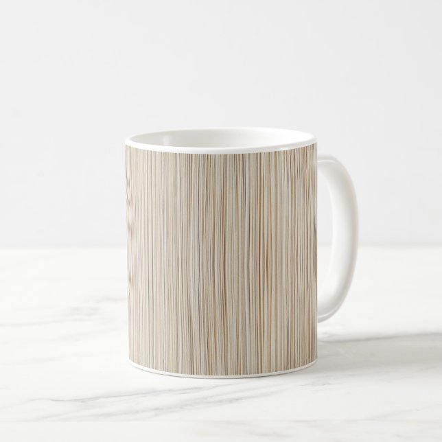 Söt abstrakt brun linjedesign kaffemugg (Framsida höger)