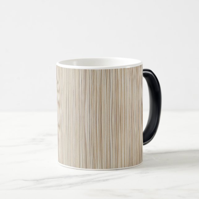 Söt abstrakt brun linjedesign magisk mugg (Framsida höger)