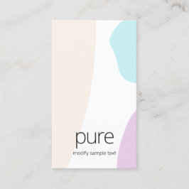 Söt Abstrakt Pawarded Pastel Art Shapes Visitkort