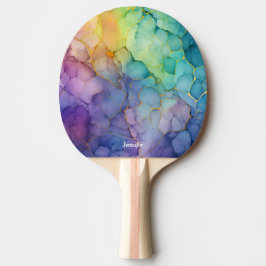 Söt Abstrakt Ping Pong Paddle med Namn Pingisracket