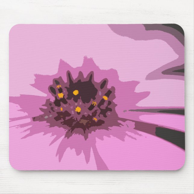 Söt Abstrakt Rosa Daisy Flower Musmatta (Framsidan)