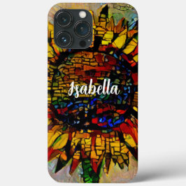 Söt Abstrakt Solrosmålning