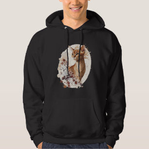 Söt abyssinsk katt japansk körsbärsblomma Sakura Hoodie