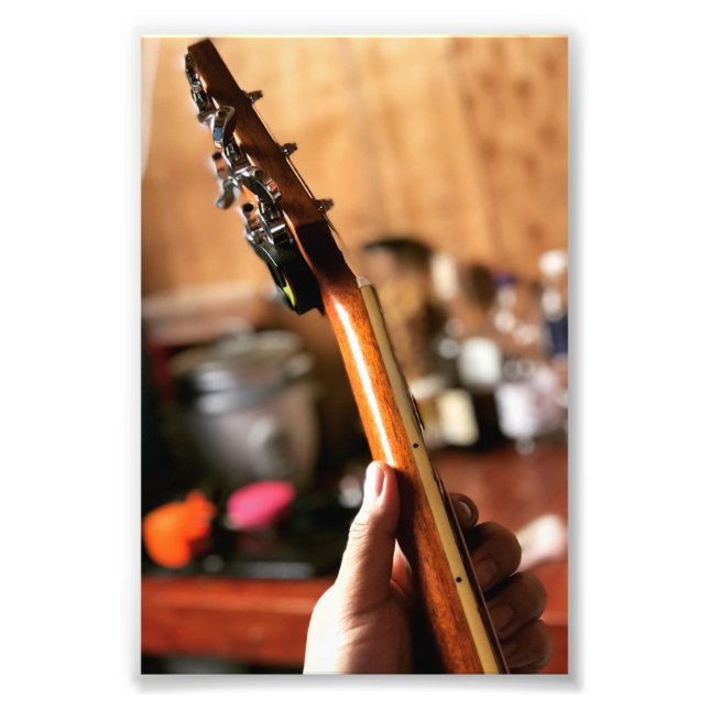 Söt Acoustic Guitar Fototryck (Framsidan)