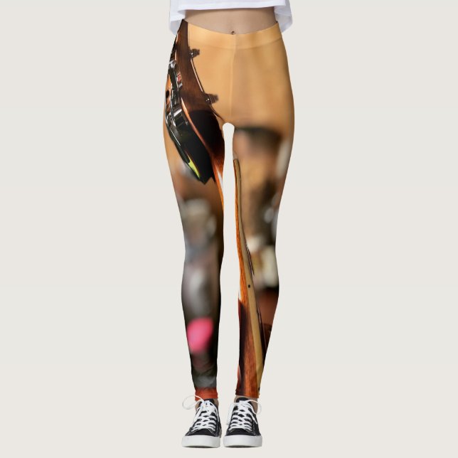 Söt Acoustic Guitar Leggings (Framsida)