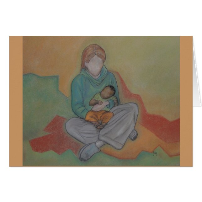 Söt adoption hälsningskort (Framsidan Horizontal)