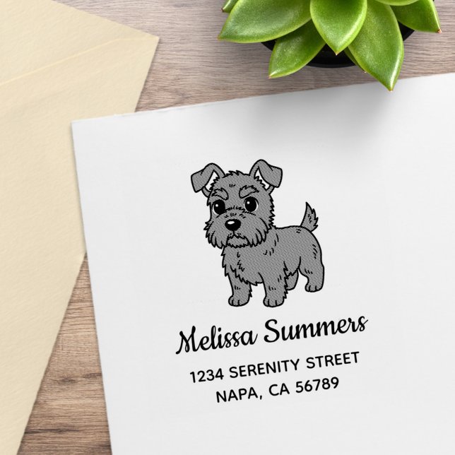Söt adress till skotsk terrier stämpel (Skapare uppladdad)