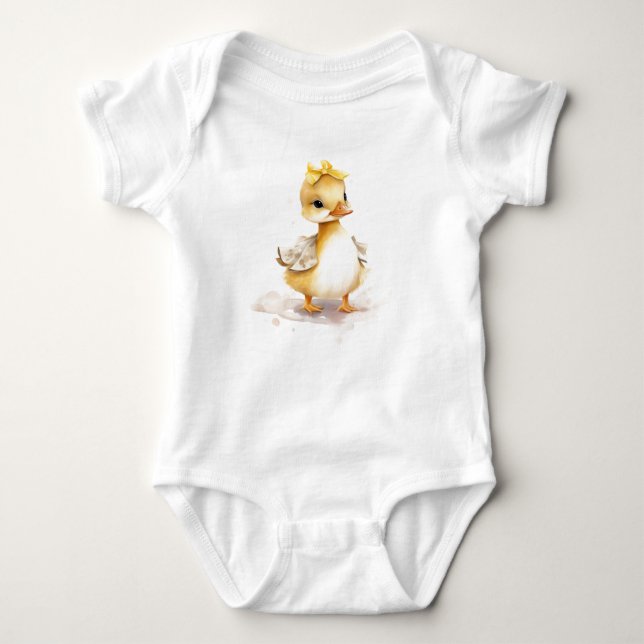 Söt Adsible Duckling Baby Anka i Dress T Shirt (Framsida)