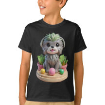 Söt Affenpinscher Sukkulent | 3D Grå Ap Hund