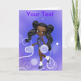 Söt African American CheerLedar Greeting Card Kort