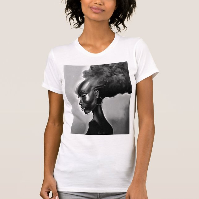 Söt African Woman T-Shirt (Framsida)
