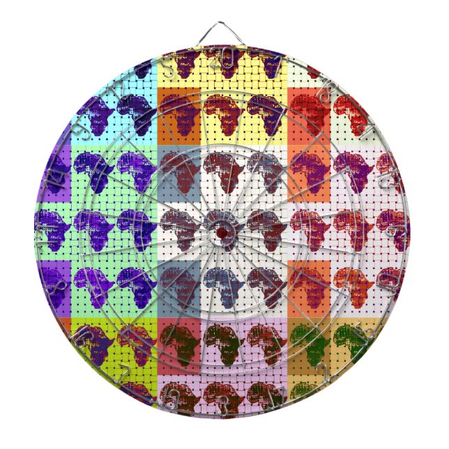 Söt afrikansk Karta-kontrollerad konst Darttavla (Framsidan)