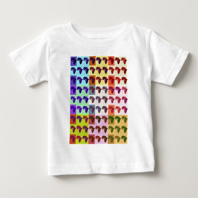 Söt afrikansk Karta-kontrollerad konst Tee Shirt (Framsida)