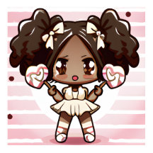 SÖT AFRO CANDY Flicka POSTER