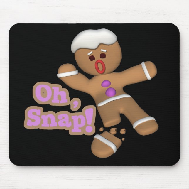 söt åh, Fäst pepparkaksgubbe cookie Musmatta (Framsidan)