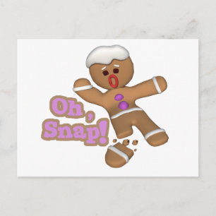 söt åh, Fäst pepparkaksgubbe cookie Vykort