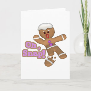 söt åh, Snacka pepparkaksgubbe kaka Helgkort