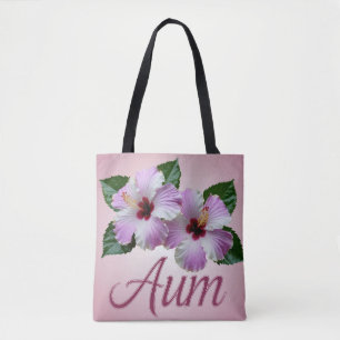 Söt AI Art Hibiscus Aum Tote Bag Tygkasse