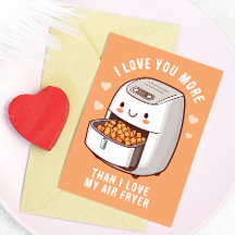 Söt Air Fryer Alla hjärtans dag-kort